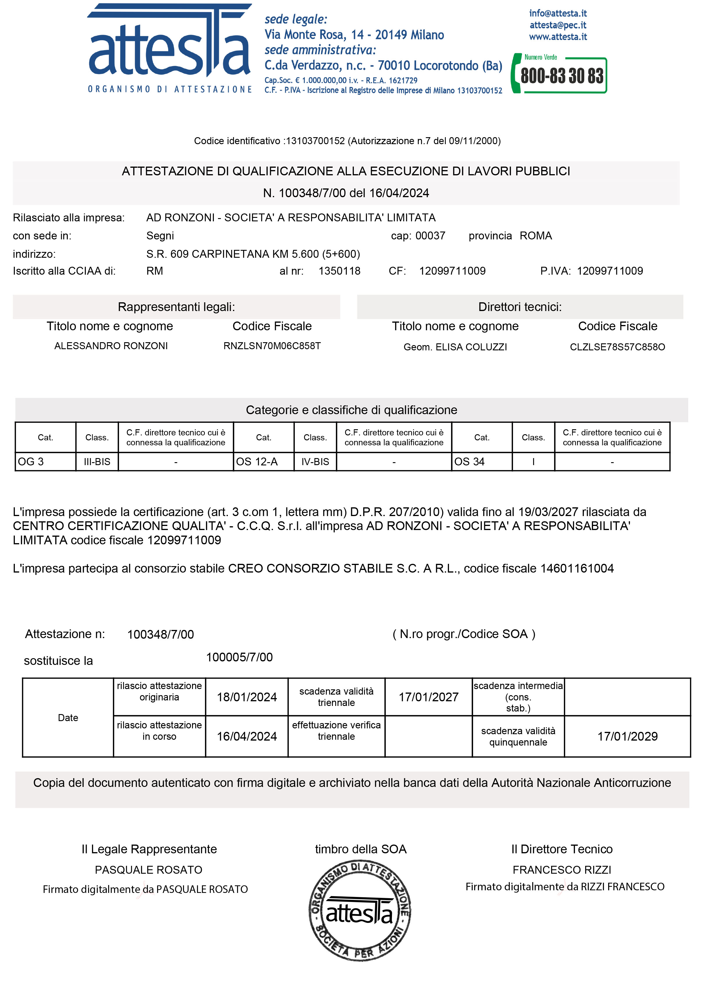 certificazione SOA